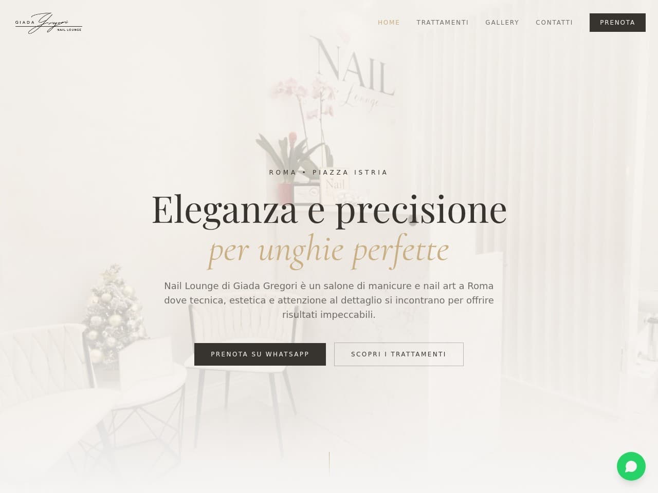 Sito per salone di nail art