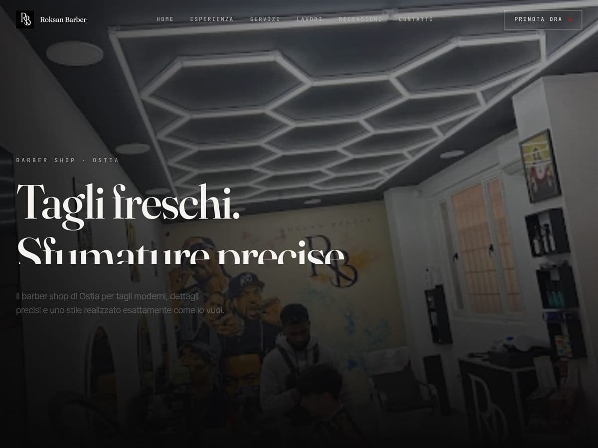 Sito vetrina per barber shop