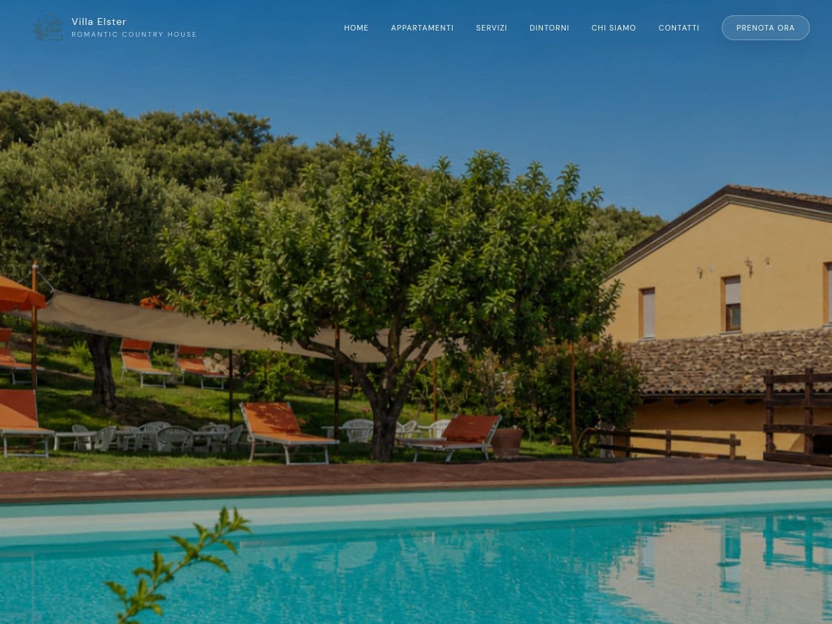Sito per country house tra gli ulivi