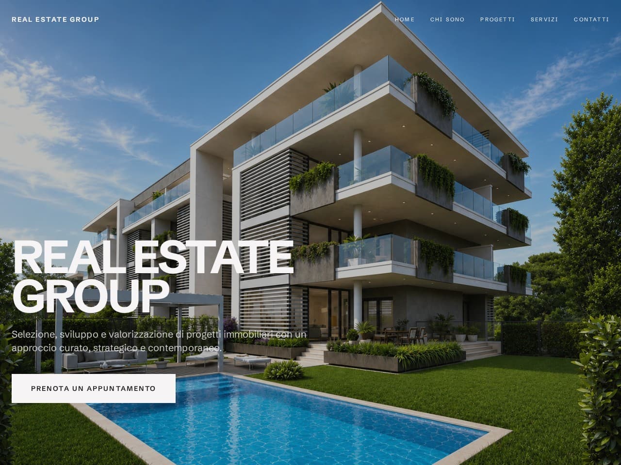 Sito immobiliare di prestigio — Real Estate Group Roma